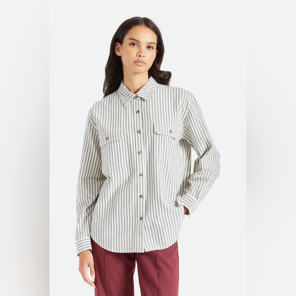 Brixton Sweaters - Brixton Women’s Bowery Boyfriend Flannel 100% Cotton